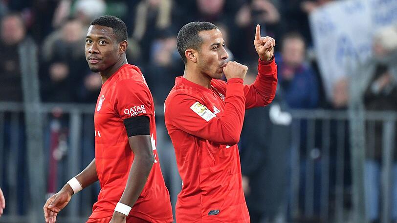 Der FC Bayern verliert womöglich zwei Leistungsträger: David Alaba (links) und Thiago (rechts).