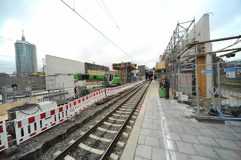 Der Ausbau der S-Bahn-Station Donnersberger Brücke geht voran.