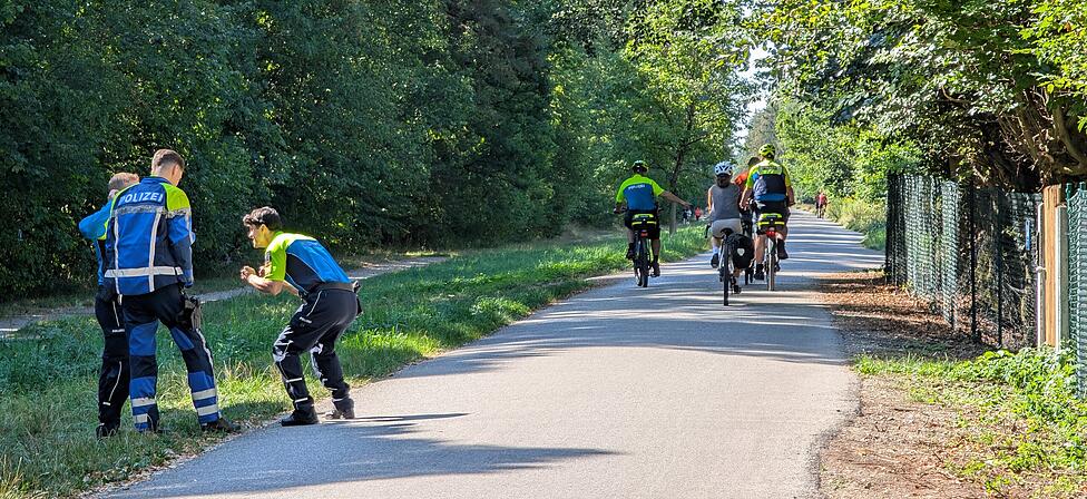 Fahrradschwerpunkt der Polizei im Perlacher Forst