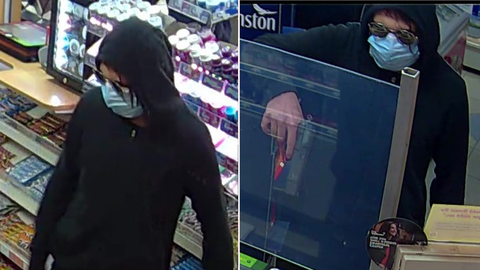 Mit diesen Bildern fahndet die Polizei Oberbayern Süd nach einem Tankstellen-Räuber.