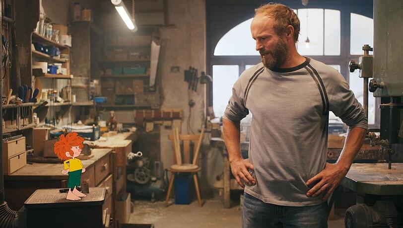 Pumuckl und Florian Eder (Florian Brückner) in der zweiten Staffel von "Neue Geschichten vom Pumuckl".