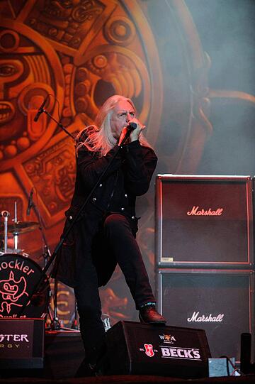 Die band "Saxon" auf dem Wacken 2014.