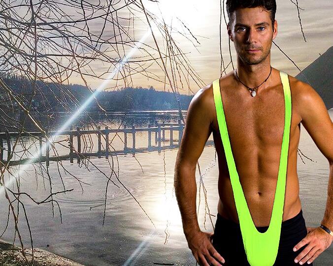 Herrschings Sebastian Prüsener als Borat.