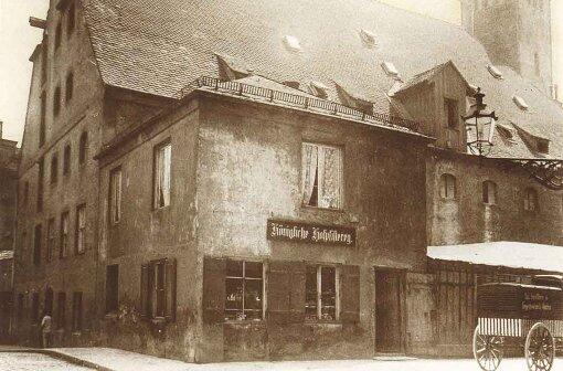 Die &bdquo;Hofpfisterey&ldquo; 1887 in der Sparkassenstraße.