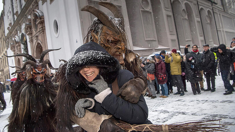 Eine Traditon: Der Krampuslauf in der Münchner Innenstadt. Die Bilder vom Sonntag.