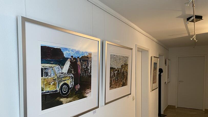 EIn Blick in die Ausstellung in der Galerie Zettl.