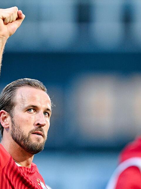 Einer der Favoriten auf den Gewinn des Ballon d'Or: Bayern-St&uuml;rmer Harry Kane. (Archivbild)