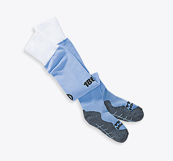 und die Stutzen im Löwen-Blau.