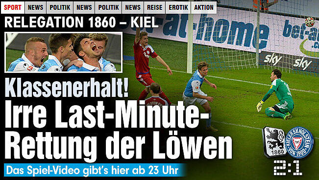 Die Pressestimmen zum Relegationsspiel zwischen dem TSV 1860 München und Holstein Kiel zum Durchklicken. Die Pressestimmen zum Relegationsspiel zwischen dem TSV 1860 München und Holstein Kiel zum Durchklicken.