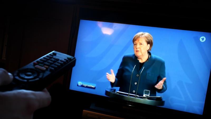 Die Ansprache der Bundeskanzlerin Angela Merkel (CDU) zur Lage im Zusammenhang mit dem Coronavirus. Die Ansprache der Bundeskanzlerin Angela Merkel (CDU) zur Lage im Zusammenhang mit dem Coronavirus.