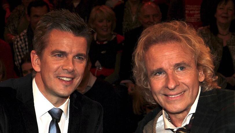 Markus Lanz (l.) übernahm einst die legendäre ZDF-Show "Wetten, dass..?" von Thomas Gottschalk - und scheiterte.