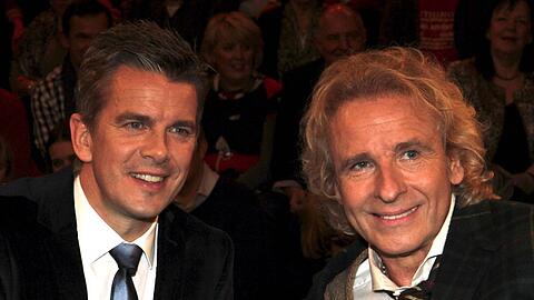 Markus Lanz (l.) übernahm einst die legendäre ZDF-Show "Wetten, dass..?" von Thomas Gottschalk - und scheiterte.