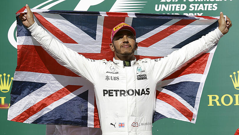 Lewis Hamilton nach seinem Sieg beim Rennen in Austin, USA.