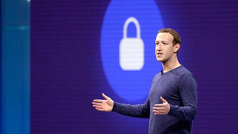 Mark Zuckerberg, Vorstandsvorsitzender von Facebook, spricht auf der Facebook-Entwicklungskonferenz F8.