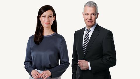 Die RTL-Moderatoren Pinar Atalay und Peter Kloeppel