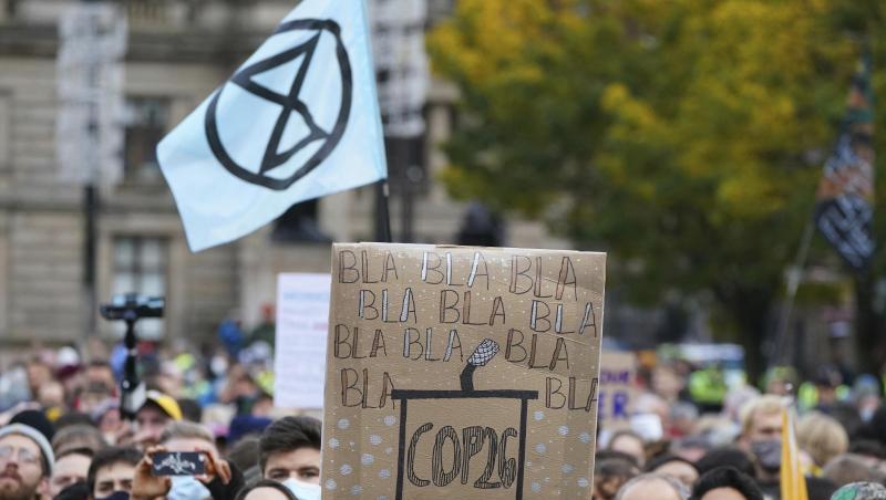 Klimaaktivisten bei einer Demo im schottischen Glasgow.