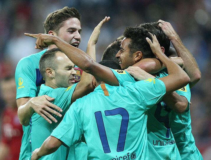 Am Ende jubelte der FC Barcelona. Der Champions-League-Sieger gewann das Finale im Audi Cup gegen den FC Bayern Münchenmit 2:0. Die Bilder vom Spiel.