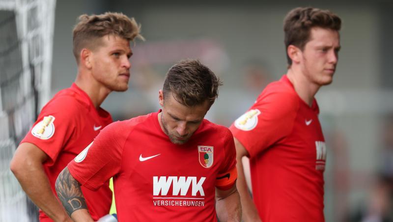 Florian Niederlechner (l-r), Daniel Baier und Michael Gregoritsch aus Augsburg. Foto: Friso Gentsch/Archivbild Florian Niederlechner (l-r), Daniel Baier und Michael Gregoritsch aus Augsburg. Foto: Friso Gentsch/Archivbild