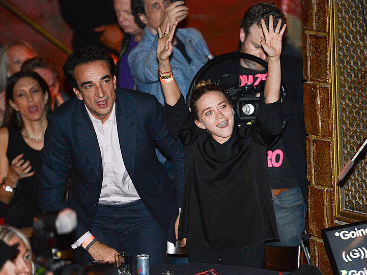 Olivier Sarkozy und seine Mary-Kate Olsen bei einem Konzert der Rolling Stones