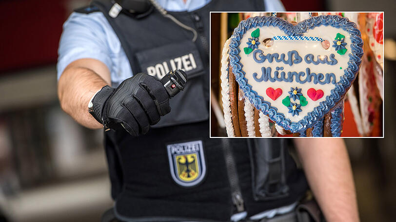 Der Polizei musste sein Pfefferspray gegen die Fußball-Fans einsetzen. Zuvor schlug ein Löwen-Anhänger einem Bayern-Fans dessen Lebkuchenherz aus der Hand.
