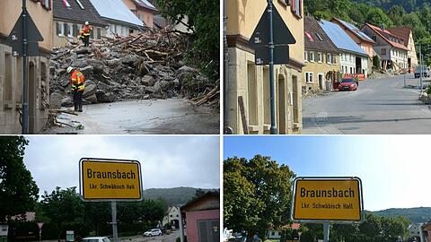 Vor drei Monaten war Braunsbach von einer Unwetter-Katastrophe betroffen.