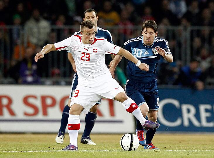Die Schweiz um Bayern-Neuzugang Xherdan Shaqiri unterlag dem zweifachen Weltmeister Argentinien vor heimischem Publikum mit 1:3.