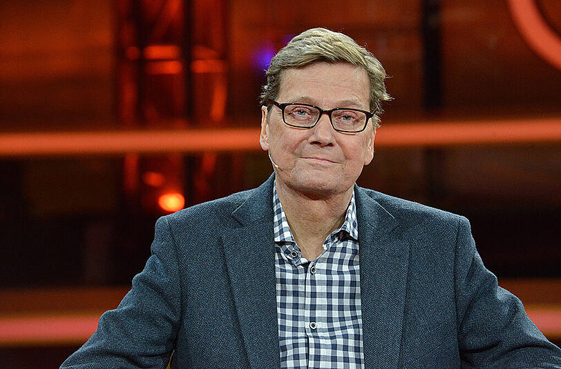 Guido Westerwelle, aufgenommen während der ARD-Talksendung "Günther Jauch" zum Thema "Schockdiagnose Krebs".