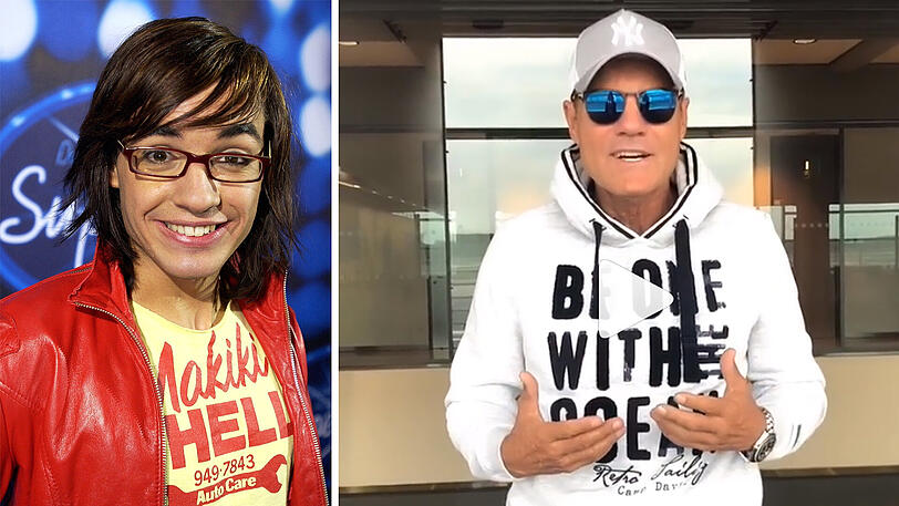 Dieter Bohlen trägt bei seinem Video-Statement einen Kapuzenpulli mit unpassendem Aufdruck.