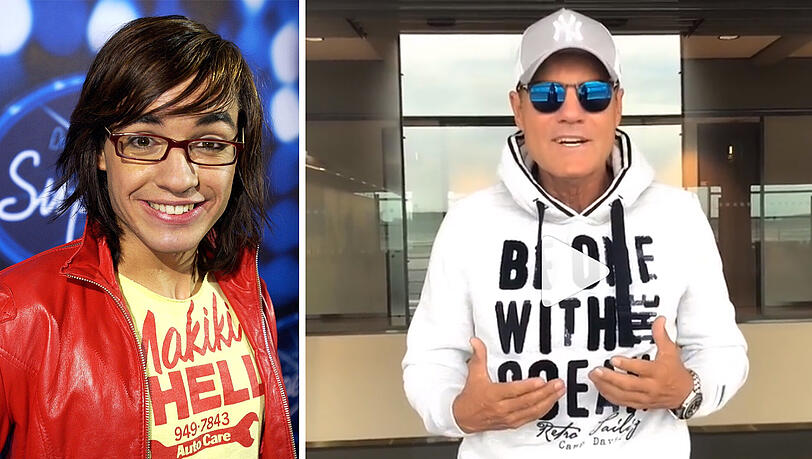 Dieter Bohlen trägt bei seinem Video-Statement einen Kapuzenpulli mit unpassendem Aufdruck. Dieter Bohlen trägt bei seinem Video-Statement einen Kapuzenpulli mit unpassendem Aufdruck.