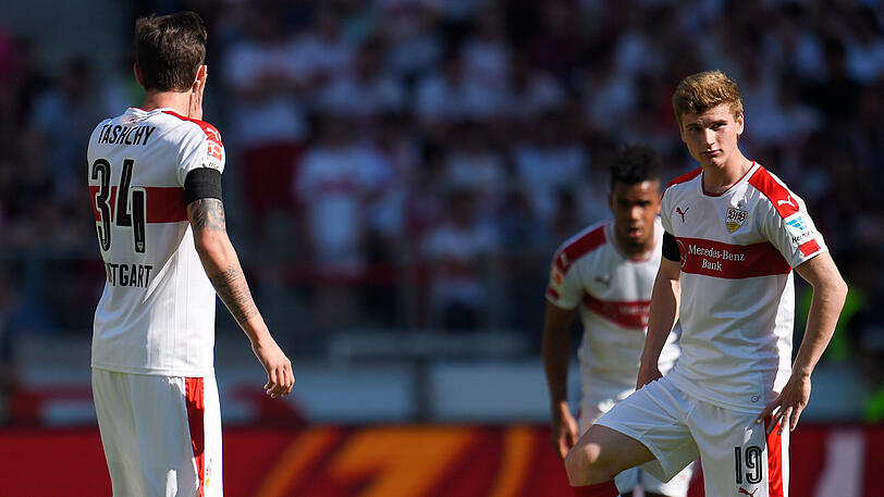 Abgestiegen: Timo Werner (re.) mit dem VfB Stuttgart 2016.