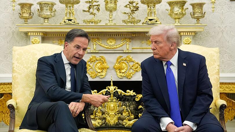Nato-Chef Rutte besuchte US-Präsident Trump im Weißen Haus.