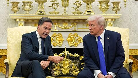 Nato-Chef Rutte besuchte US-Präsident Trump im Weißen Haus.