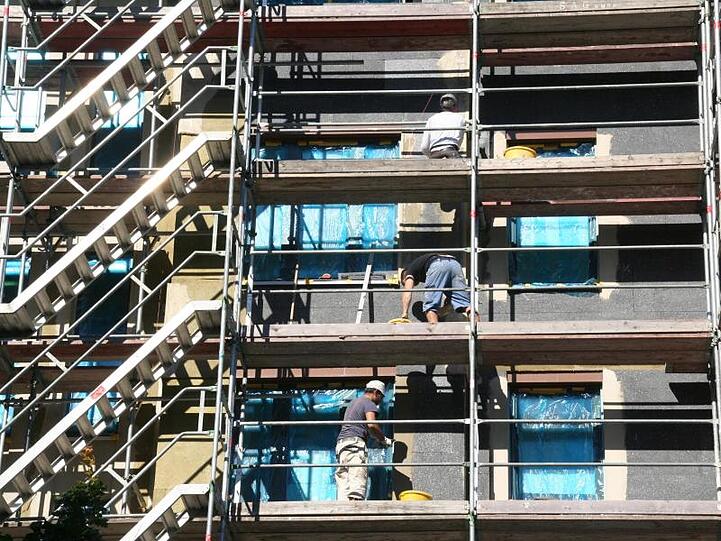 Bau von Eigentumswohnungen im Stadtteil Prenzlauer Berg.