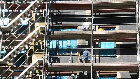 Bau von Eigentumswohnungen im Stadtteil Prenzlauer Berg.
