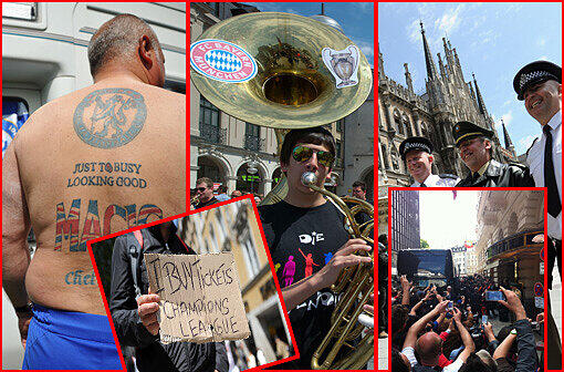 In München knistert es: Noch die Bilder von der Meisterfeier 2013 im Kopf fiebern die Fans auf den 25. Mai und das große Finale in Wembley hin. Aber erinnern Sie sich noch an die Stimmung letztes Jahr in München? Zugegeben: Den Ausgang des "Finale Dahoam" haben wir längst verdrängt. Aber die Euphorie VOR dem Spiel 2012 war doch ungebremst. Hier gibt's die Fotos von letztem Jahr...