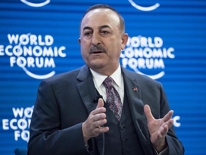 Der türkische Außenminister Mevlüt Cavusoglu beim Weltwirtschaftsforum in Davos.