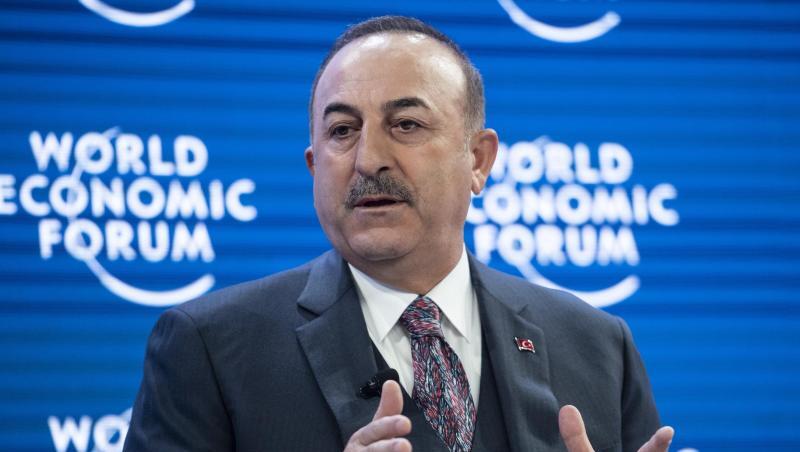 Der türkische Außenminister Mevlüt Cavusoglu beim Weltwirtschaftsforum in Davos.