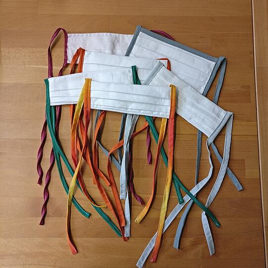 So sehen die fertigen Masken aus.