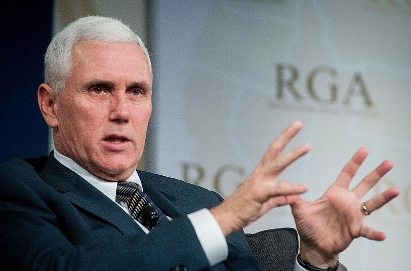 Mike Pence, Gouverneur von Indiana, ist Trumps Kandidat für das Amt des US-Vizepräsidenten. Foto: Rick D'Elia