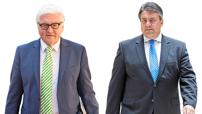 Ihre Negativ-Bilanz: Frank-Walter Steinmeier und Sigmar Gabriel. Ihre Negativ-Bilanz: Frank-Walter Steinmeier und Sigmar Gabriel.