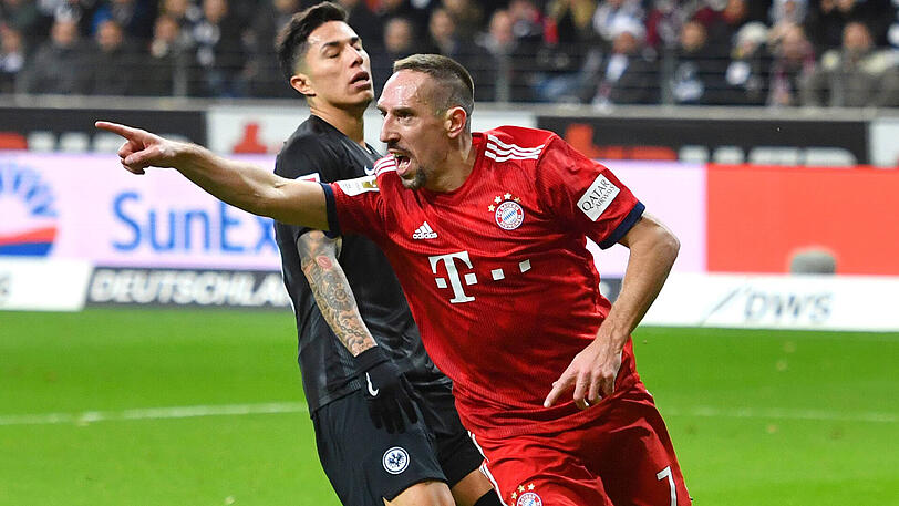 FRANCK RIBÉRY, NOTE 1: Formidabler Jahresendspurt des Franzosen: Siegtor gegen Leipzig, Doppelpack gegen Frankfurt! Musste beim 1:0 nur noch einschieben nach tollem Zuspiel von Robert Lewandowski (35.), dann traf er nach Doppelpass mit Kimmich zur Entscheidung (79.). Gefährliche Flanken, feine Dribblings. Bester Bayern-Spieler.