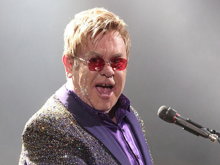 Ein Freund extravaganter Brillenmode: Elton John bei einem Konzert in Reading, Pennsylvania