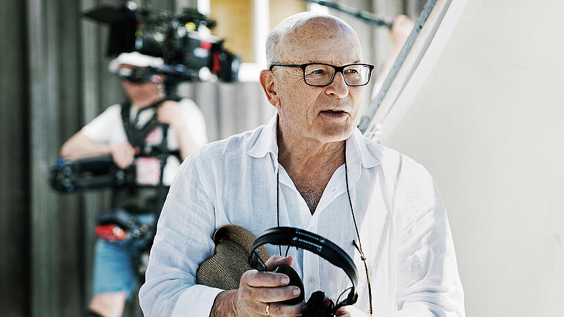 Volker Schlöndorff beim Dreh.