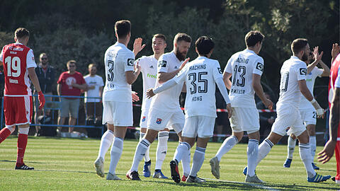 Sieg im Trainingslager: Drittligist SpVgg Unterhaching.