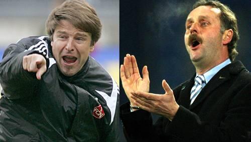 „Bei unserem Anspruch müssen wir gewinnen“, sagt Club-Trainer Michael Oenning (l.). Dann dürfte MSV-Coach Peter Neururer (r.) endlich zum Friseur. „Bei unserem Anspruch müssen wir gewinnen“, sagt Club-Trainer Michael Oenning (l.). Dann dürfte MSV-Coach Peter Neururer (r.) endlich zum Friseur.