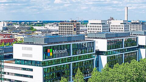 Das Microsoft-B&uuml;rogeb&auml;ude in M&uuml;nchen.