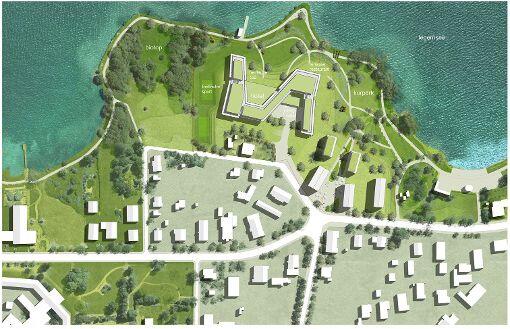Der Bebauungsplan für das Areal mit Luxushotel an der Uferpromenade.