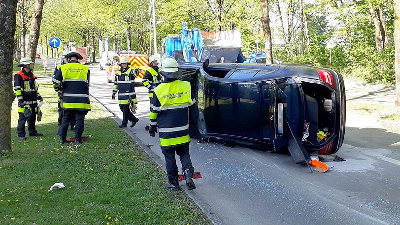 Der Autofahrer blieb bei dem Unfall in der Heinrich-Wieland-Straße unverletzt.
