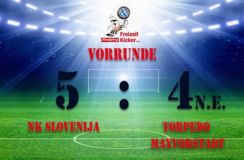 NK Slovenija gewann die Partie mit 5:4 n. E.