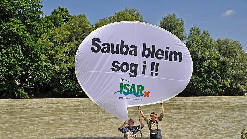 Ein Appell an den sorgsamen Umgang mit der Isar und ihren Ufern. Ein Appell an den sorgsamen Umgang mit der Isar und ihren Ufern.